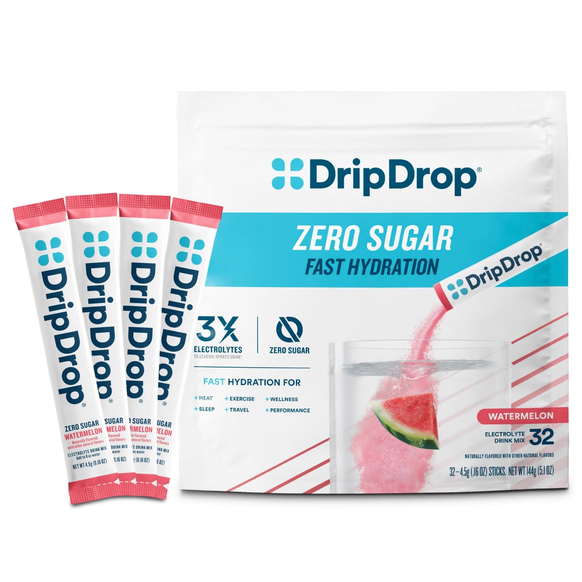 Amazon.com: DripDrop Sugar Free Hydration Packets - Zero