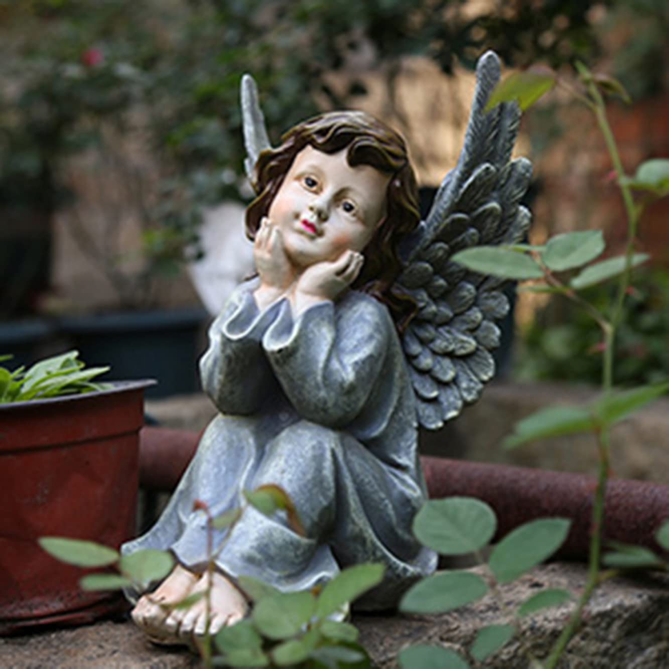 Amazon.co.jp: 天使 置物 エンジェル 天使像 インテリア オブジェ 彫刻