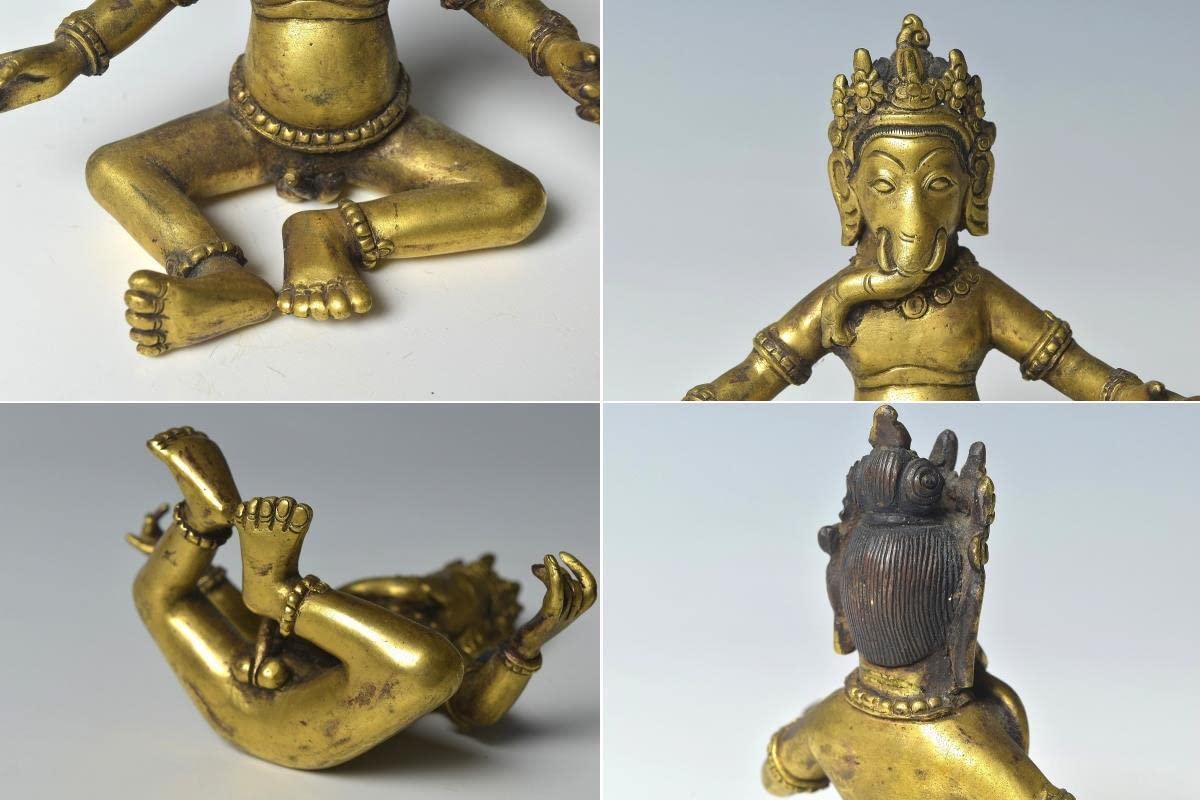 Amazon.co.jp: 中国古玩古銅塗金歓喜仏清時代仏像Z1221 303 : ホーム