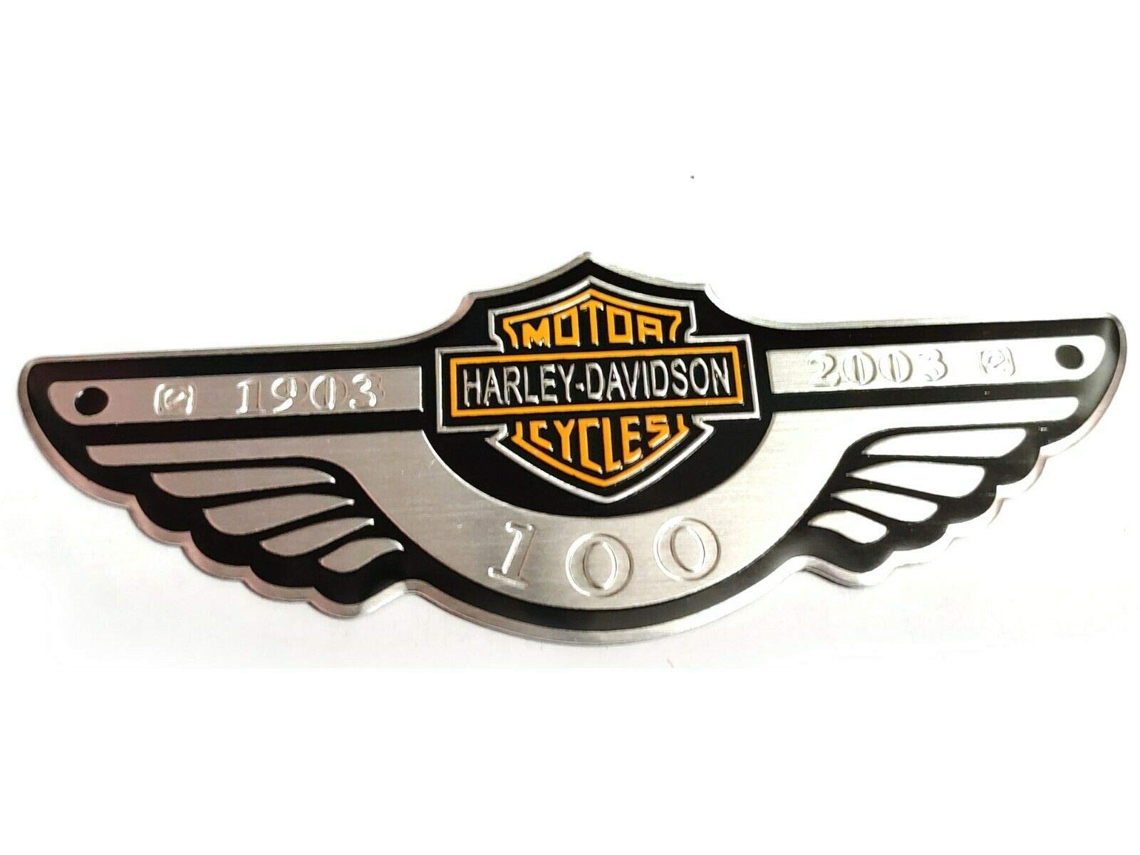 Amazon | ハーレー用エンブレムバッジ1個。100周年記念エディション用