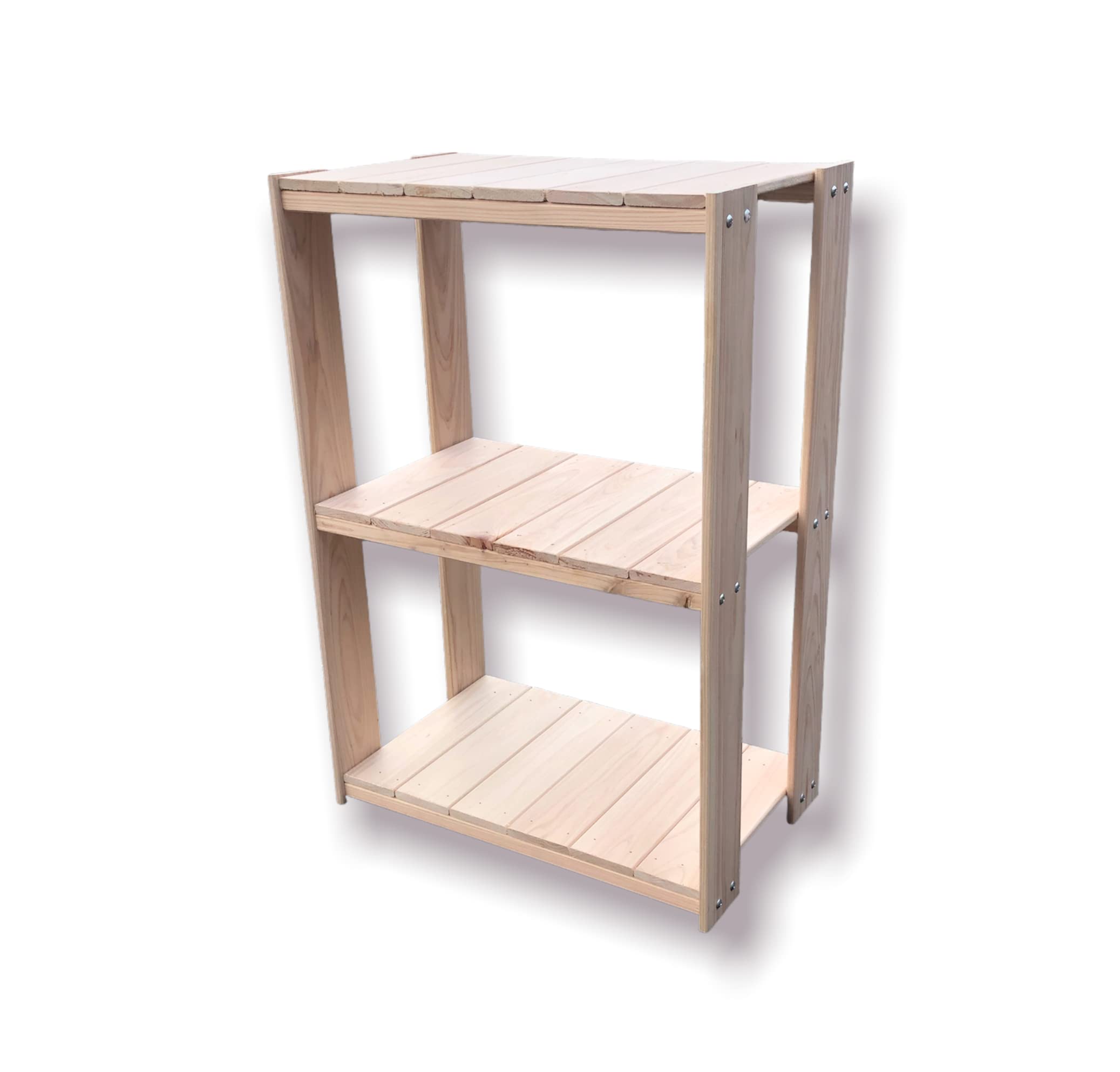 Amazon｜国産総桧ウッドラック 2段 幅440mmx奥行き270mmx高さ