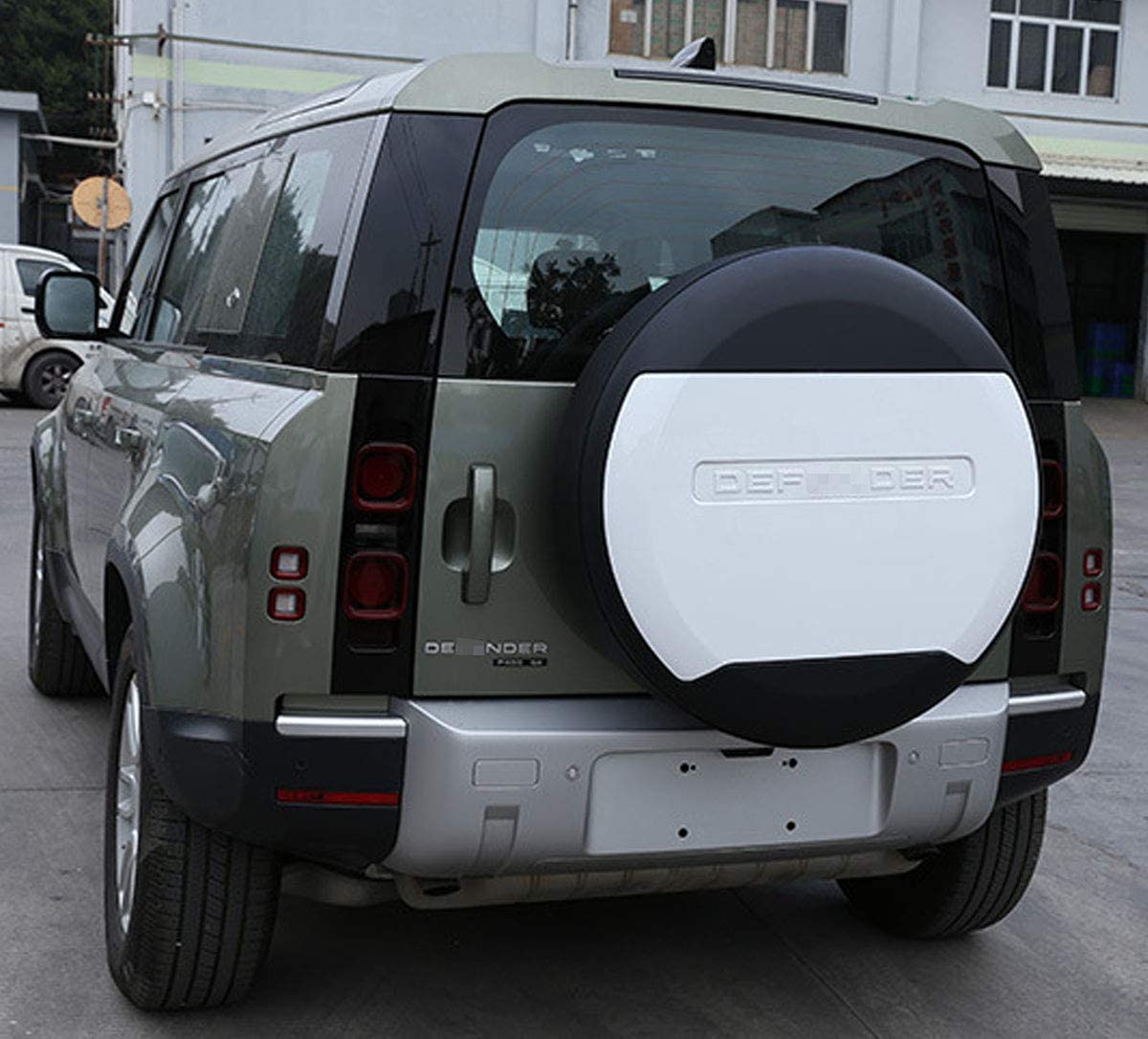 Amazon | AKSEKA フジホワイト 車 リア スペア タイヤ 保護カバー