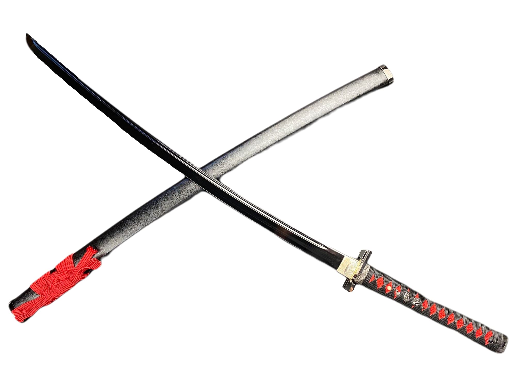 Amazon.co.jp: 模造刀-美術刀剣-関 【特殊刀剣シリーズ】 黒斬剣 卍鍔
