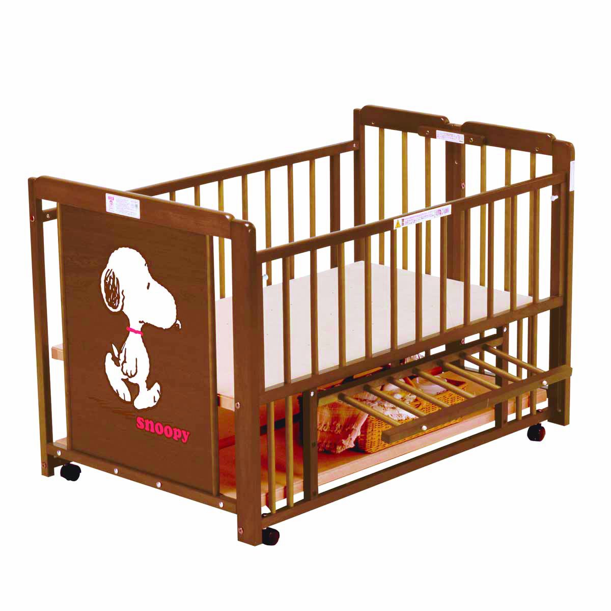 Amazon.co.jp: キンタロー 日本製ベビーベッド 2WAY スヌーピー S-5