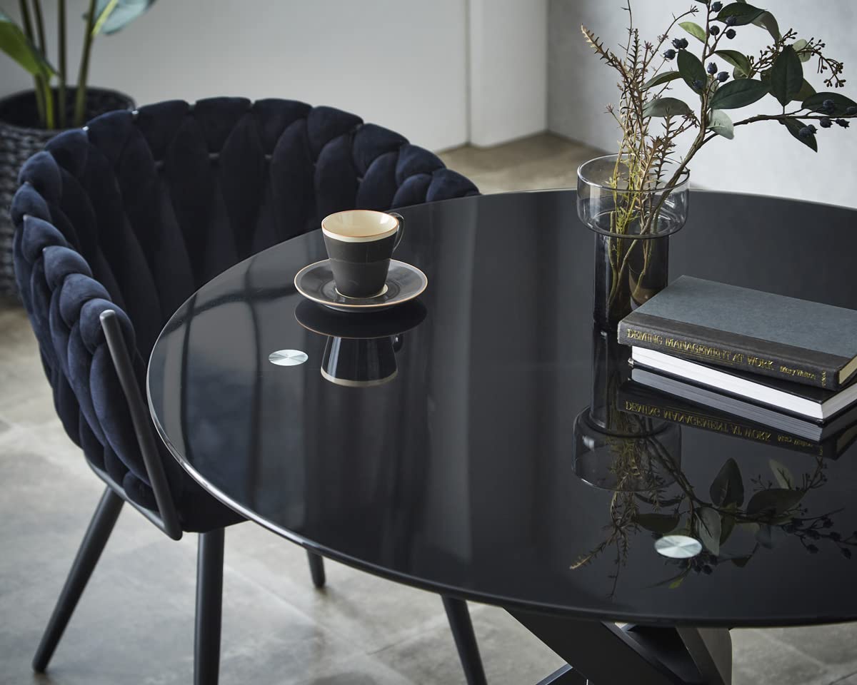 Amazon｜ダイニングテーブル 丸テーブル ガラステーブル 円形 110cm