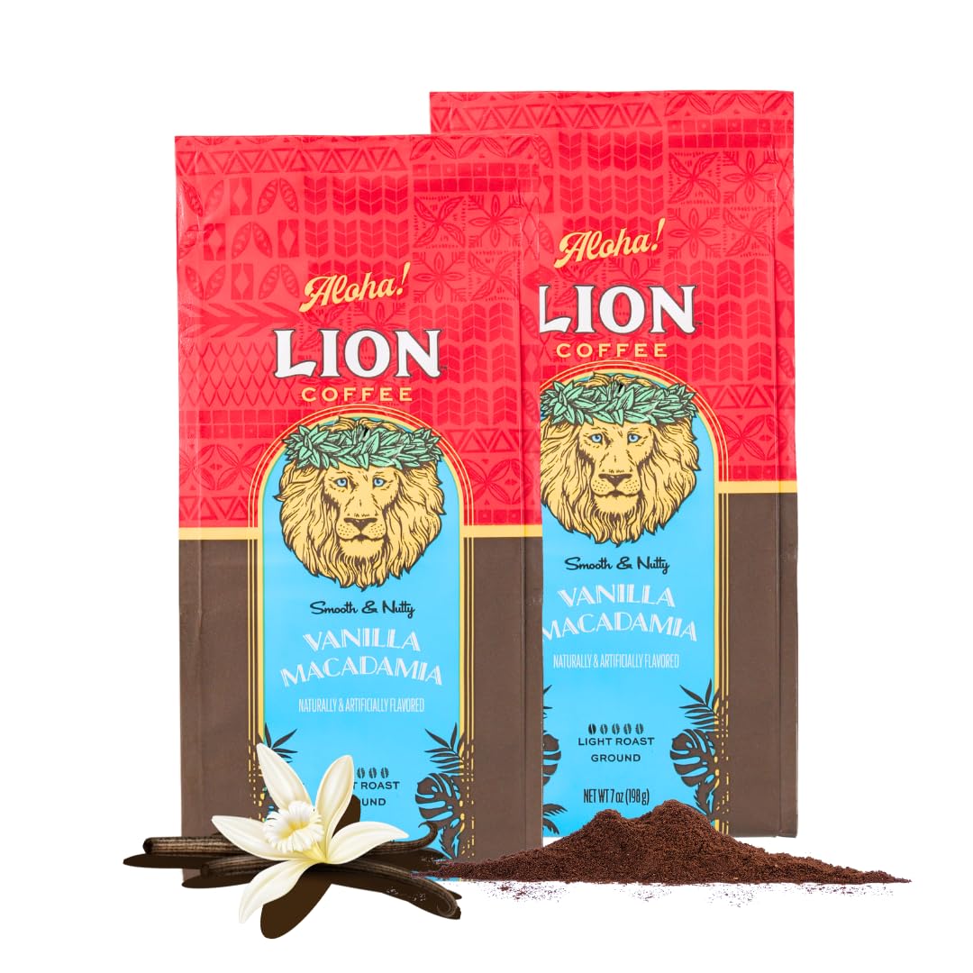 Amazon | ライオンコーヒー バニラマカダミア 粉 7oz (198g) ×2個