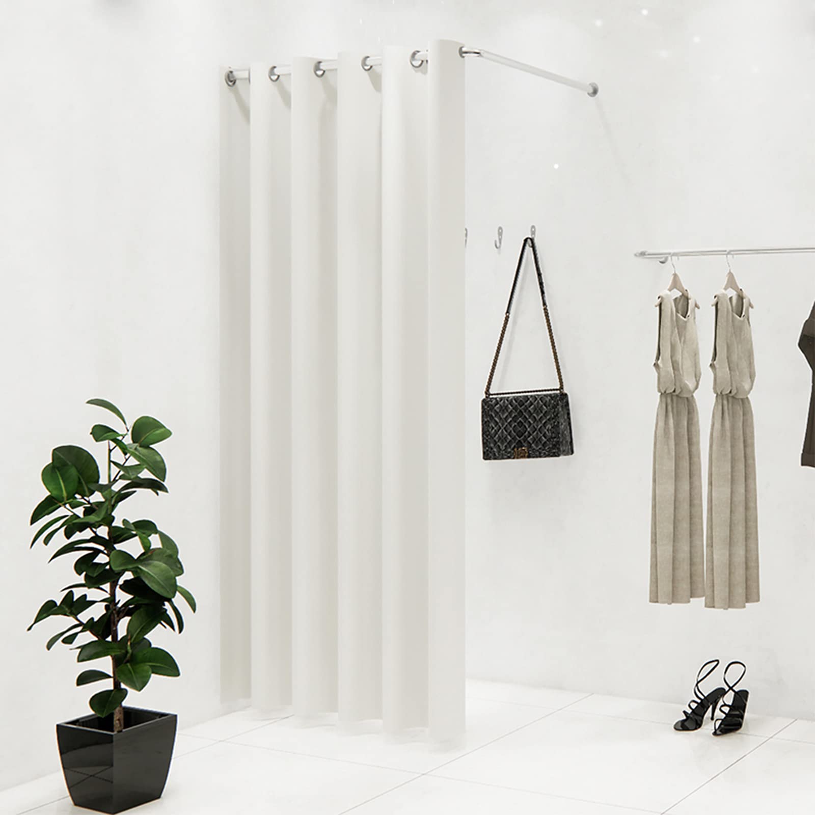 Amazon.co.jp: L字型コーナームフィッティングルーム ポータブル簡易