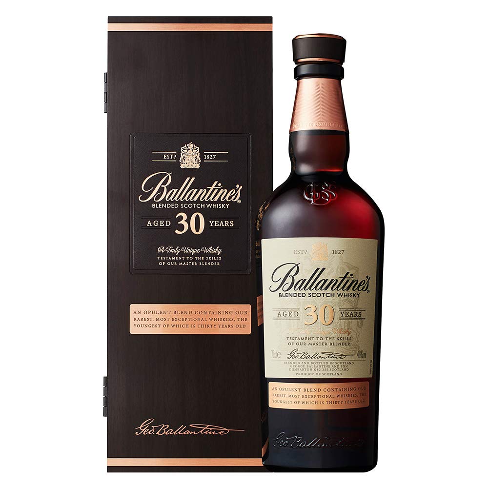 Amazon.co.jp: バランタイン 30年 現行ボトル 木箱入り 700ml [並行