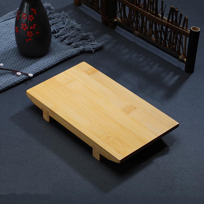 Amazon.co.jp: Yavoluy 寿司盛台 木製 矩形 4本足 刺身盛台 寿司ツール