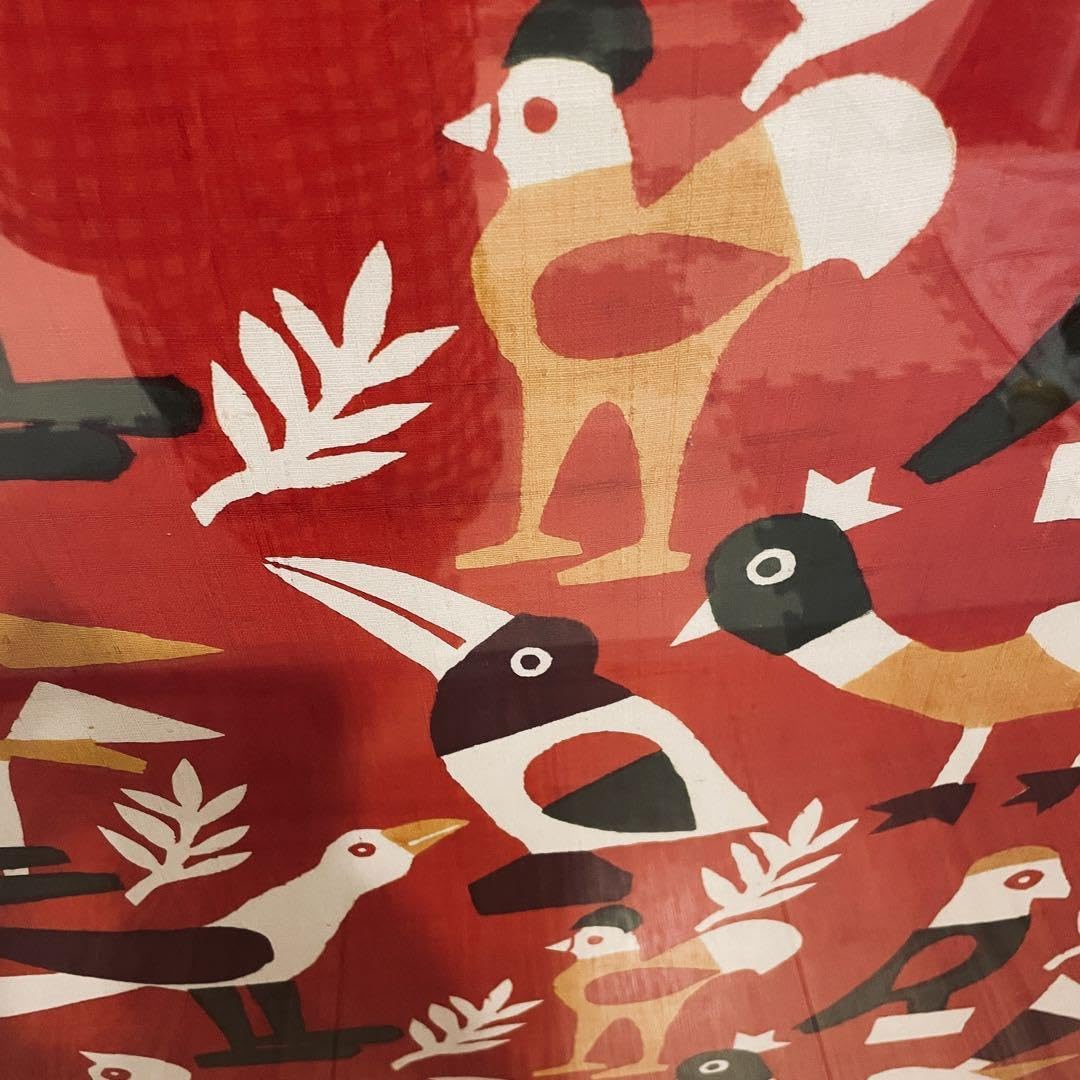 Amazon.co.jp: 額装付き 柚木沙弥郎 日本民藝館 「喜びの鳥」ポスター