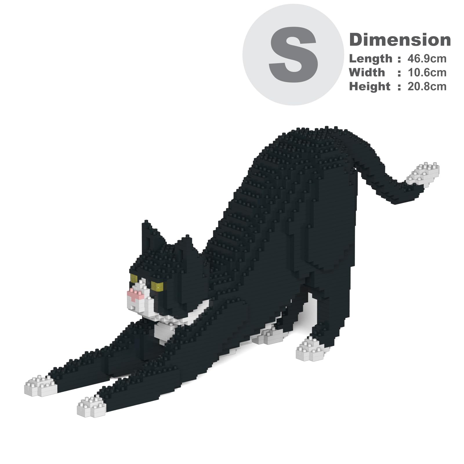 Amazon.com: JEKCA Tuxedo Cat 04S | Cat Plastic Building Blocks