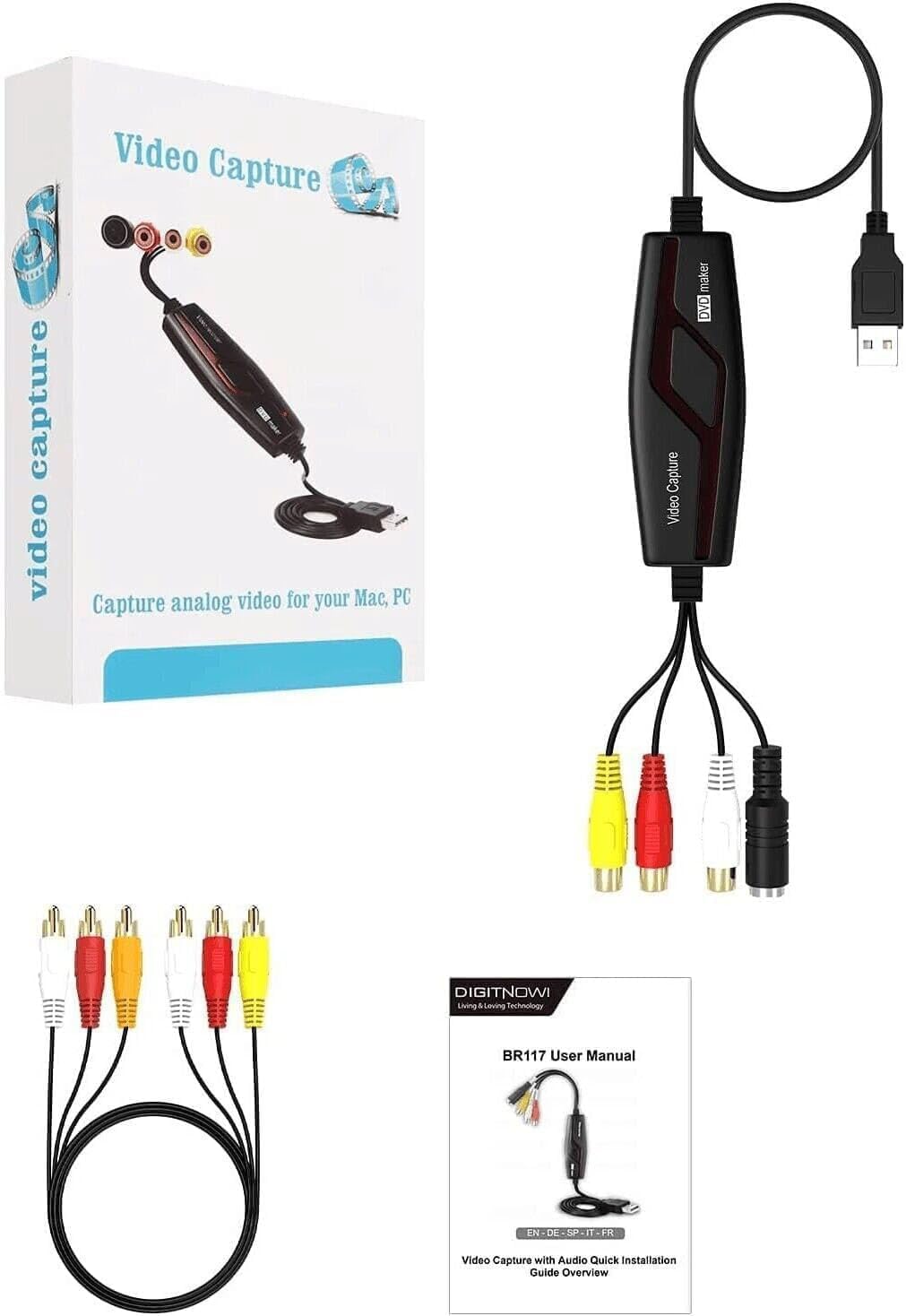 Amazon.co.jp: RCA to HDMI 変換コンバーター、USB2.0 ビデオ