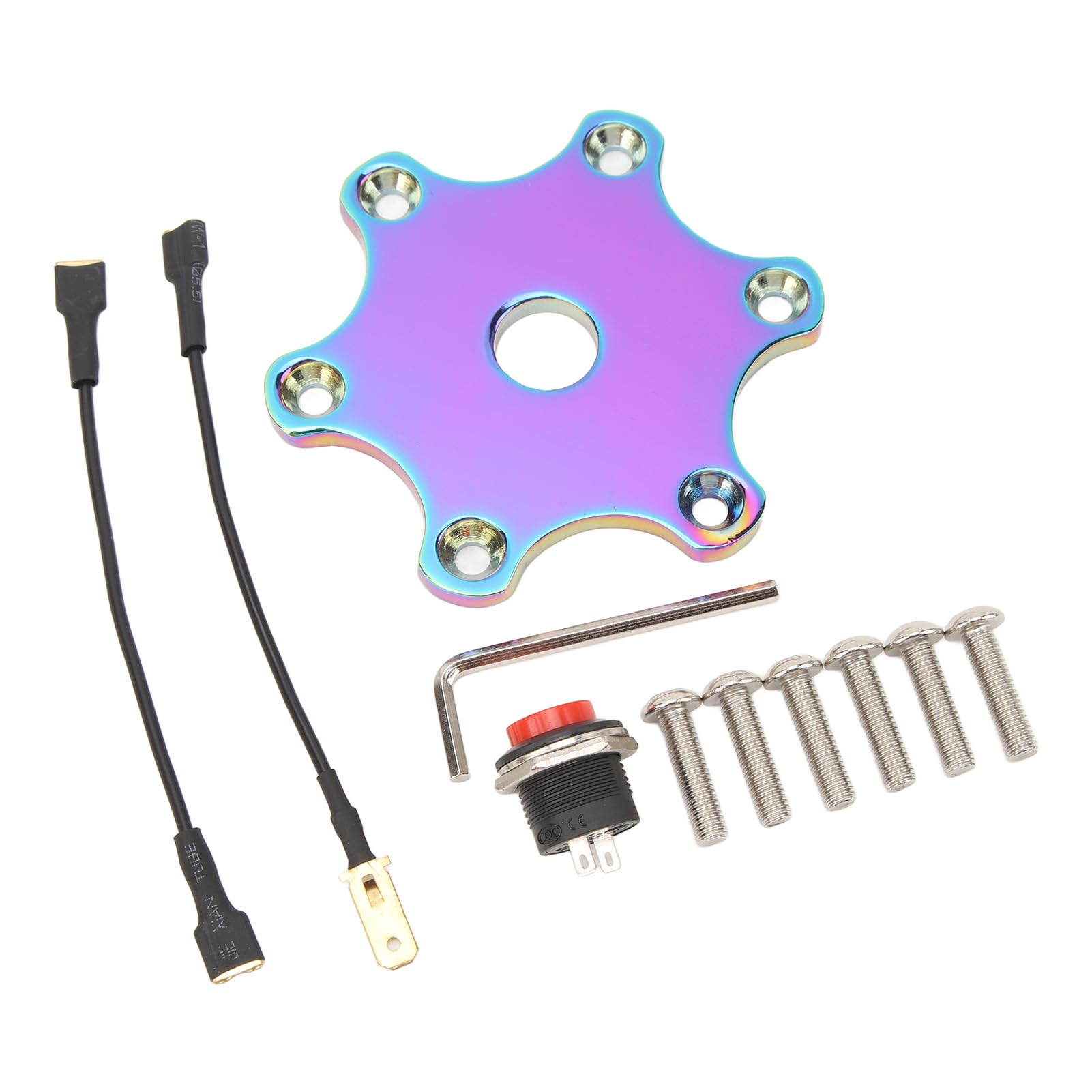 Amazon | 六角ホーンボタンプレート、75MMステアリングホイールホーン