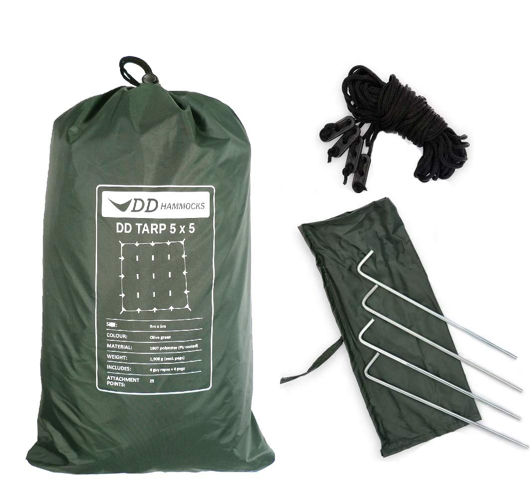 Amazon | DD Hammocks DD タープ 5×5 (オリーブグリーン）日本正規品