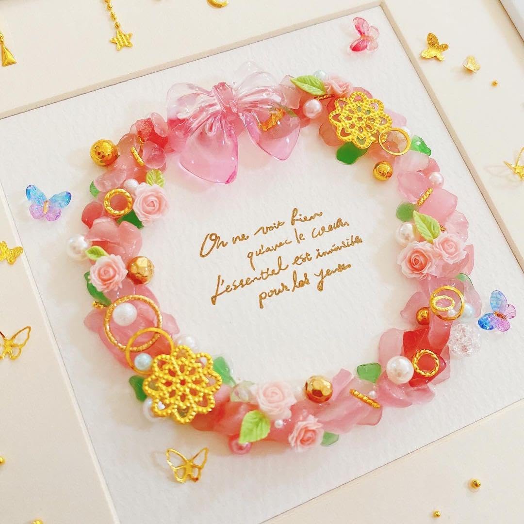 Amazon.co.jp: シーグラスアート オシャレ 雑貨 インテリア ピンク