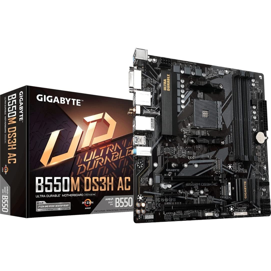 Amazon.com: GIGABYTE B550M DS3H AC Motherboard, Supports AMD AM4