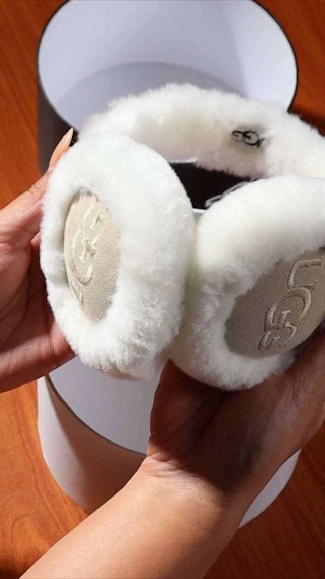 UGG Women's Water Resistant Sheepskin Earmuffs with Embroidered