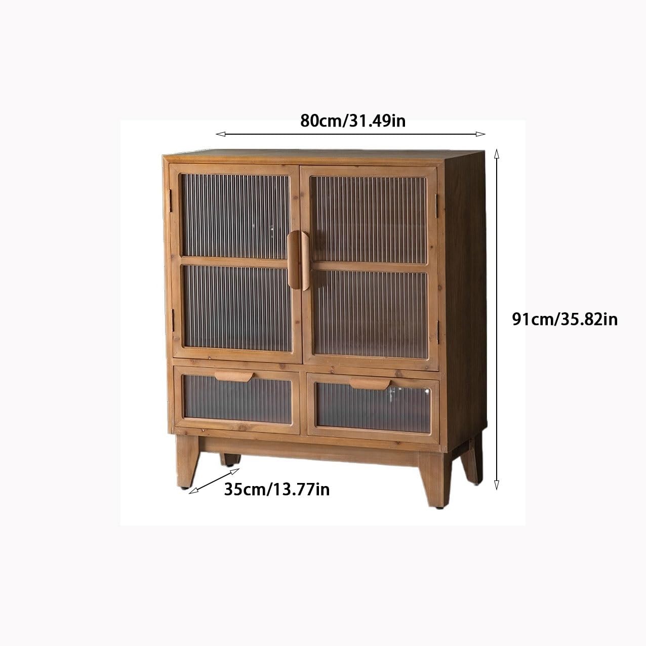 Amazon.co.jp: コンソールキャビネット 北欧無垢材本棚 ドア付き ログ