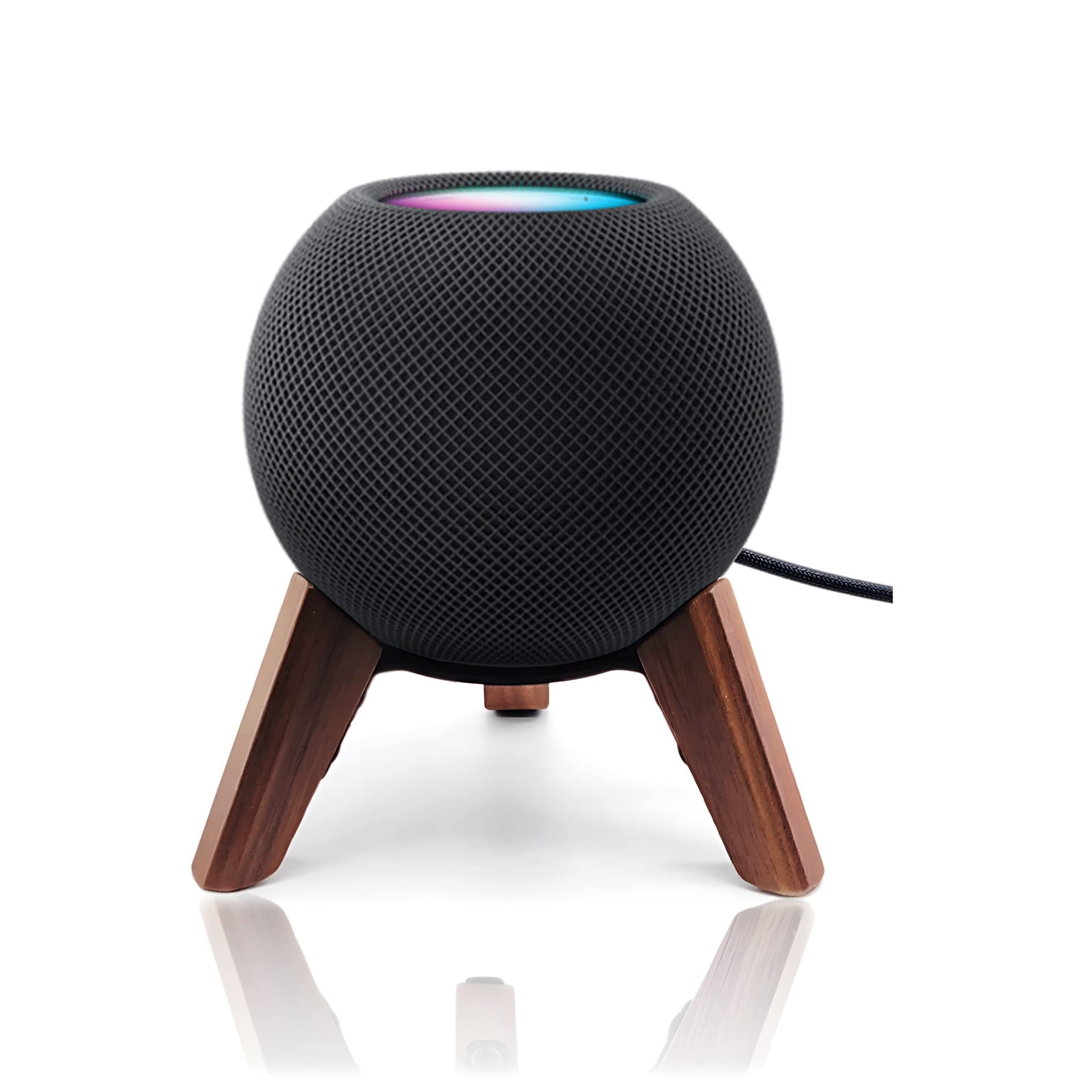 Counlisha Homepod mini için gerçek ahşap stand (2020 piyasaya