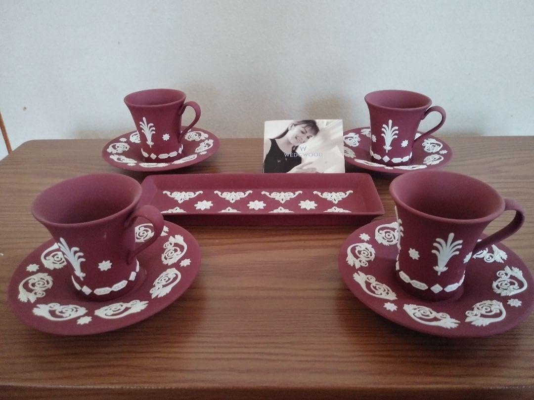 Amazon | ウエッジウッドジャスパークリムゾンワインレッドカップ