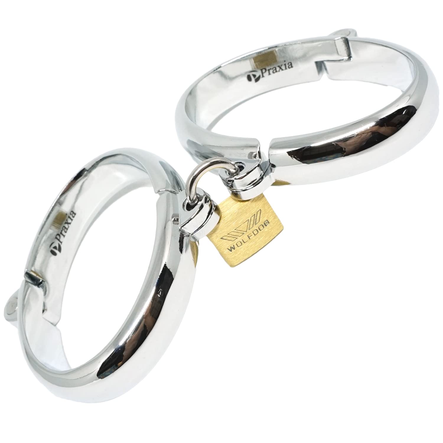 Amazon | Praxia 南京錠付き 金属製 手枷 (小) 【オリジナルアイマスク