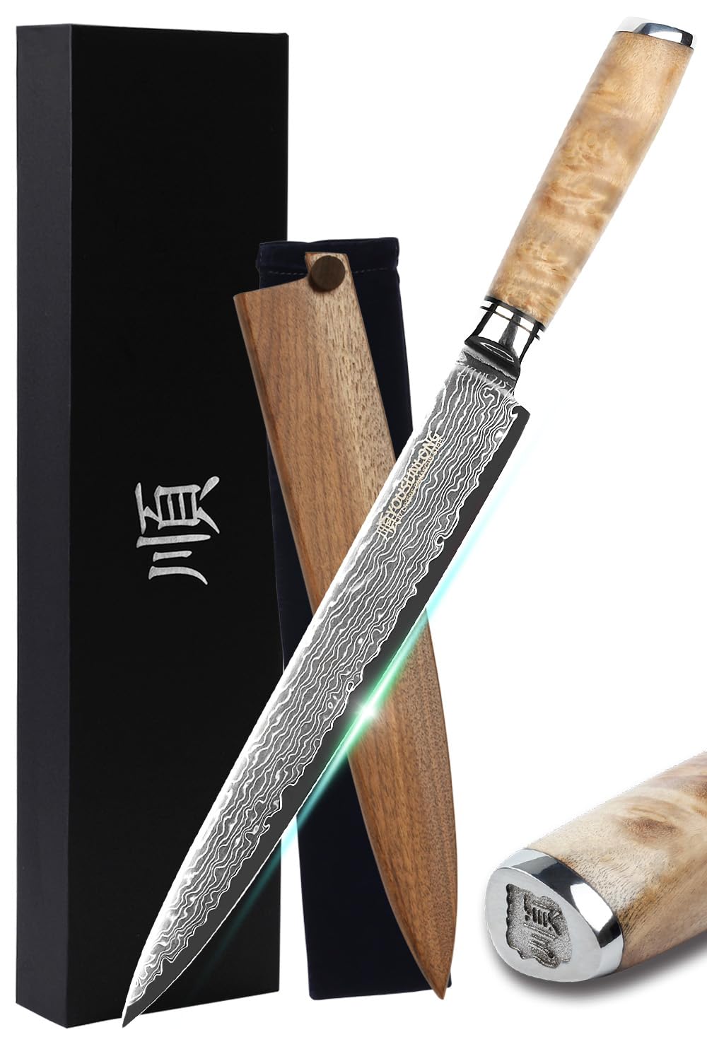 Amazon | YOUSUNLONG 刺身包丁 255mm - 柳刃包丁 - 剣型刺身包丁 両刃