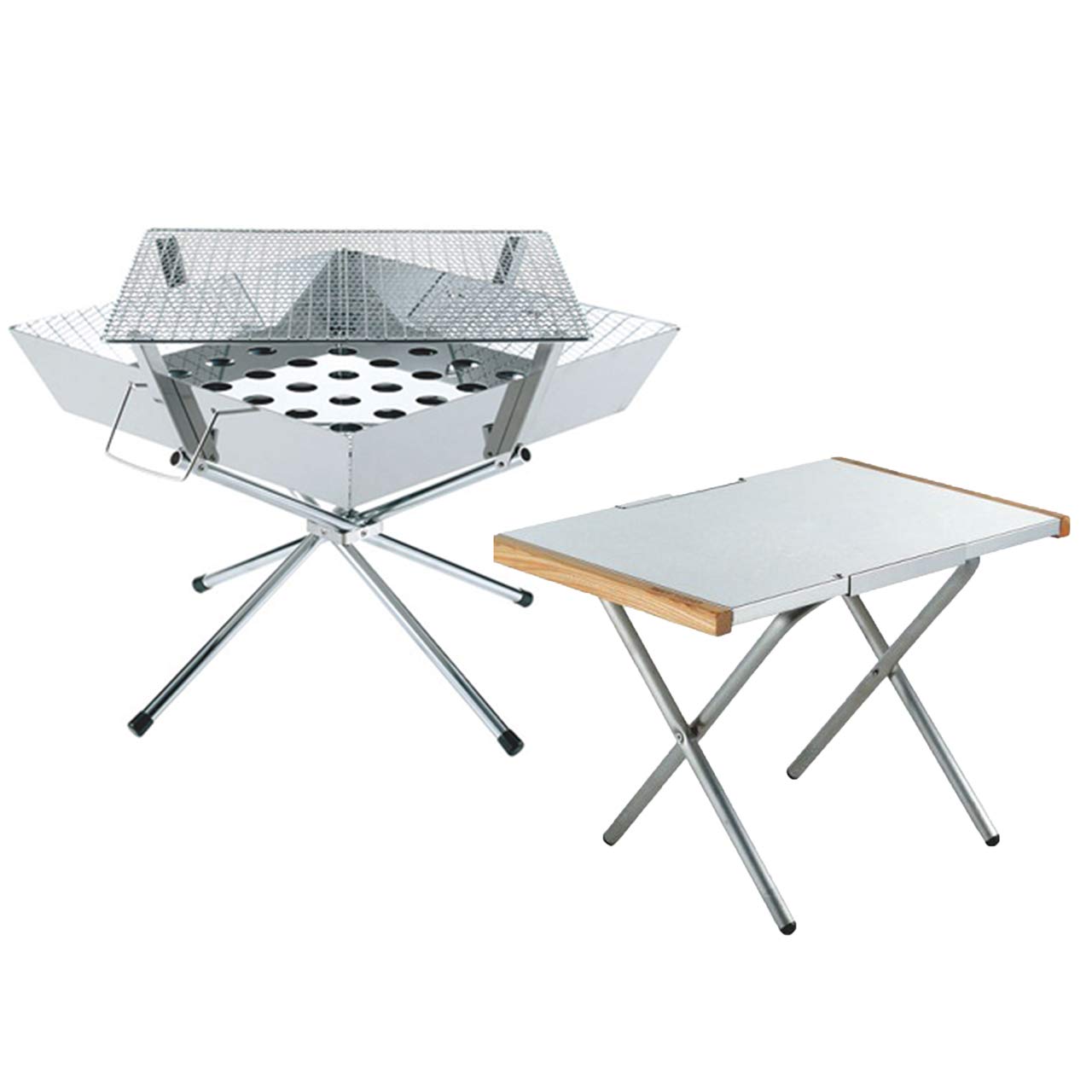 Amazon | ユニフレーム テーブル 焚き火テーブル & ファイアグリル 2点