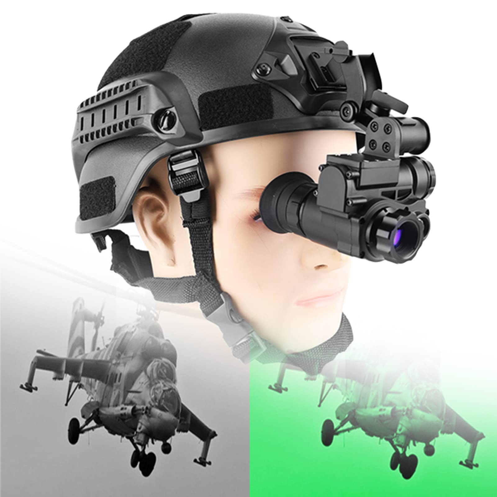 Amazon.co.jp: ミリタリー NVG10 1x 24 ヘルメット マウント ナイト