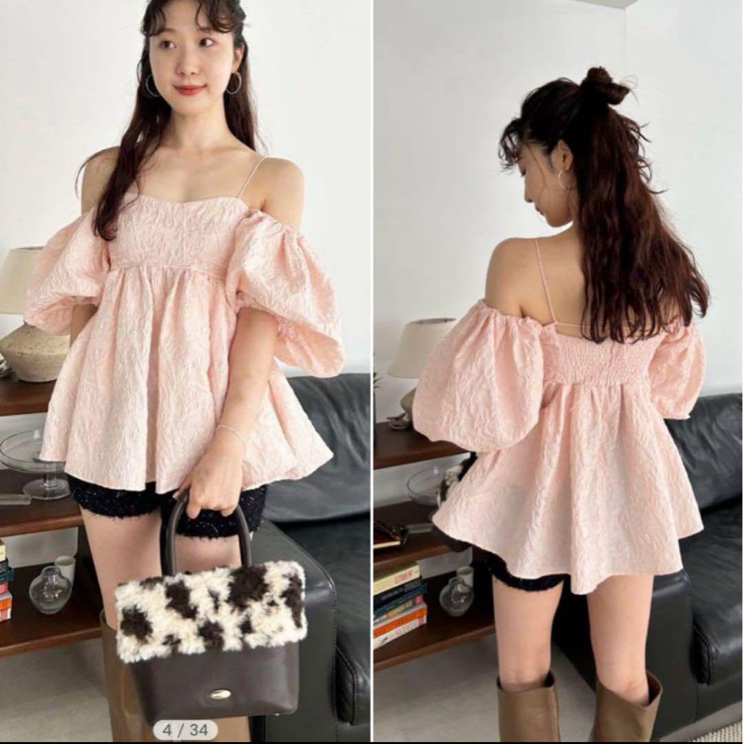 Amazon.co.jp: 未使用品 Lily Brown 3wayジャガードぺプラムビスチェ