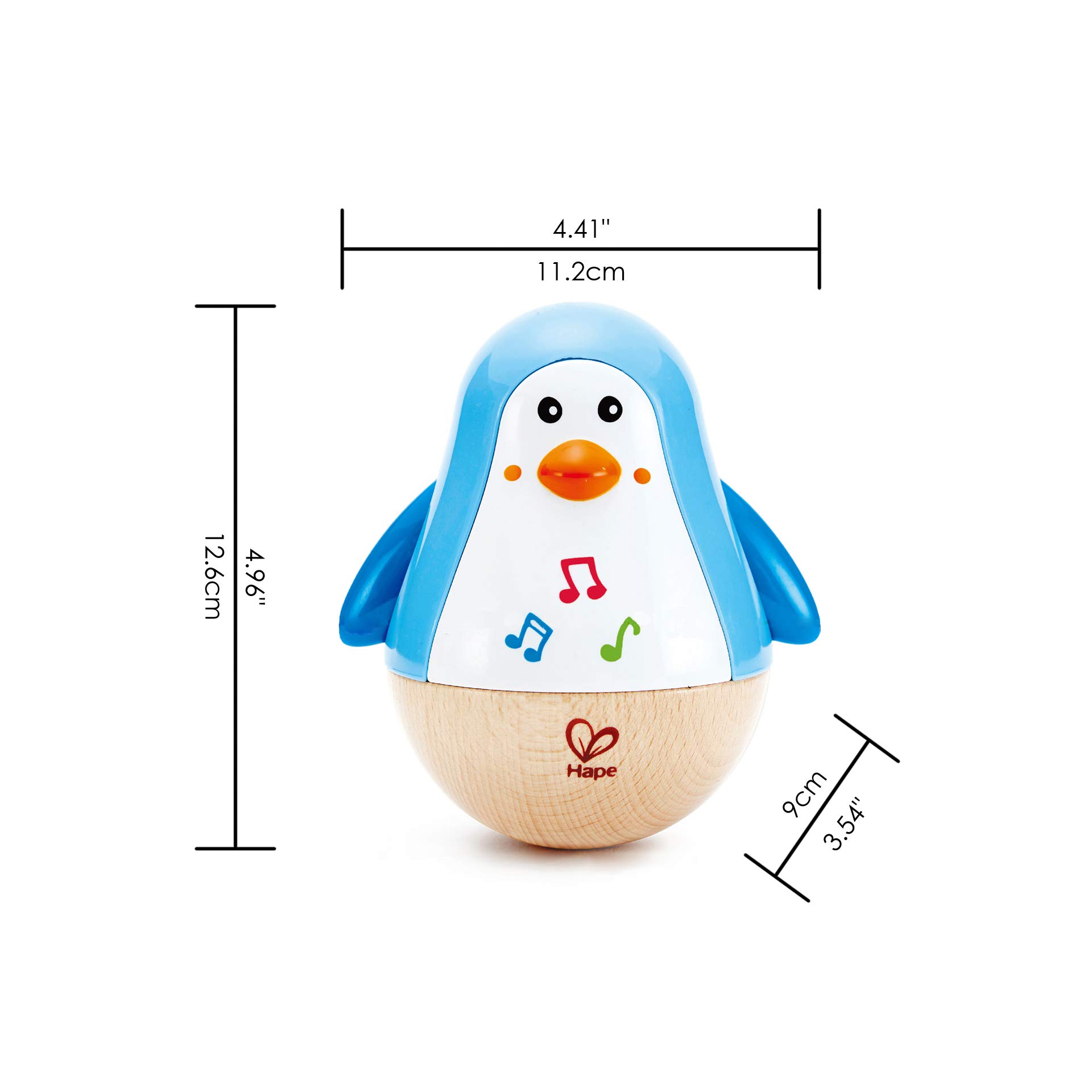Amazon.co.jp: Hape(ハペ) おきあがりペンギン E0331A : ベビー