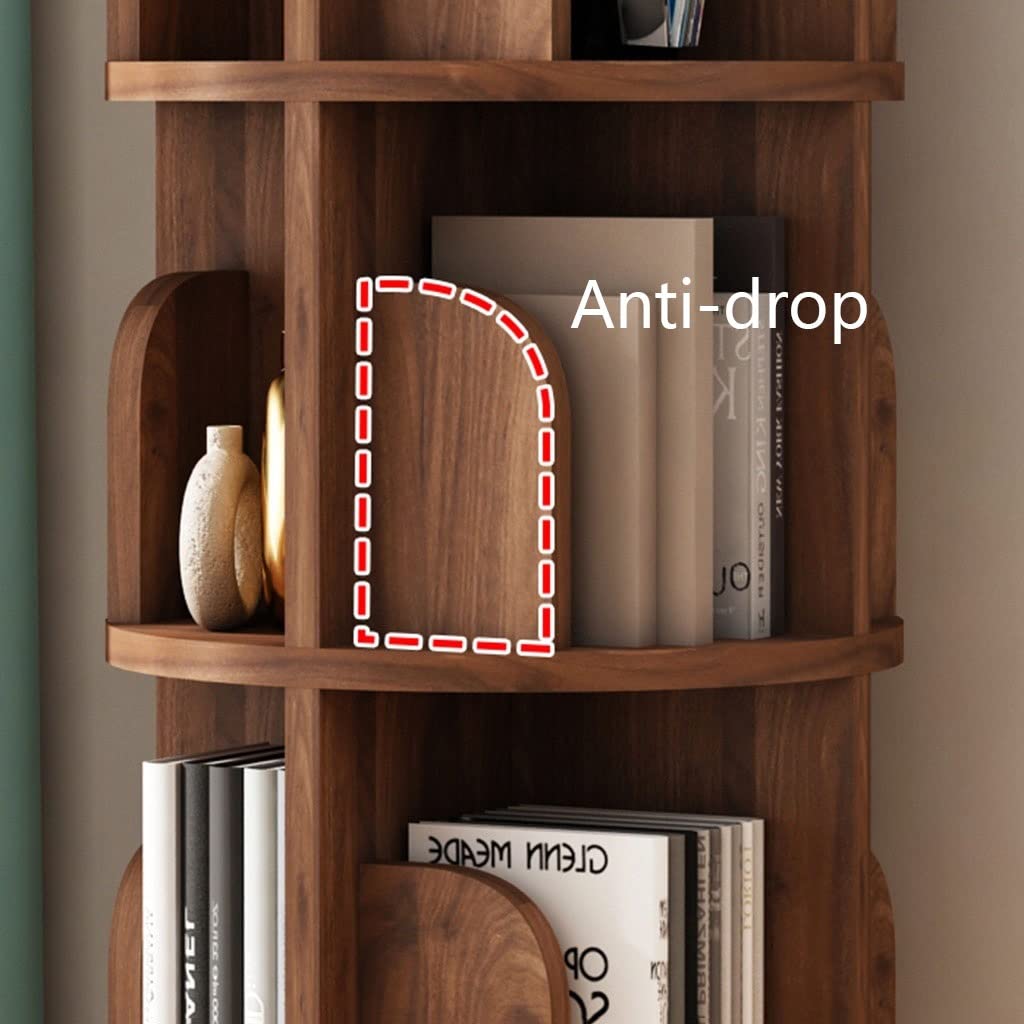 Amazon｜本棚 回転式本棚 360° 無垢材シェルフ 絵本棚 リビングルーム