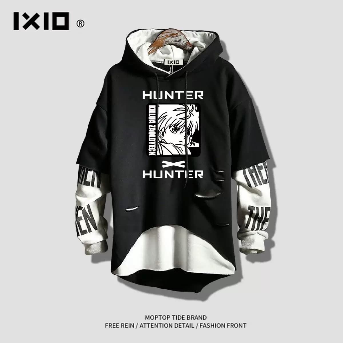 Amazon.co.jp: XIAOM ハンターxハンター パーカー 長袖 ヒソカ クロロ