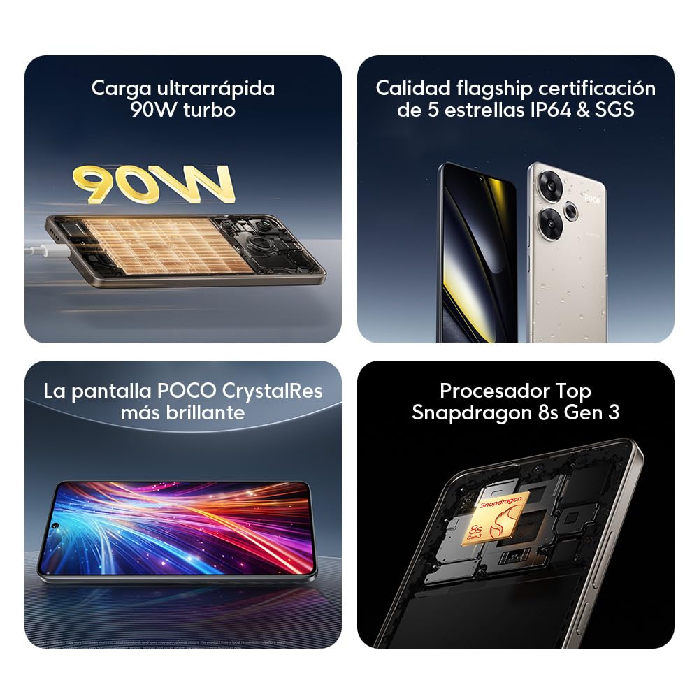 Amazon.com: XIAOMI Poco F6 5G + 4G LTE 256GB + 8GB Global Version
