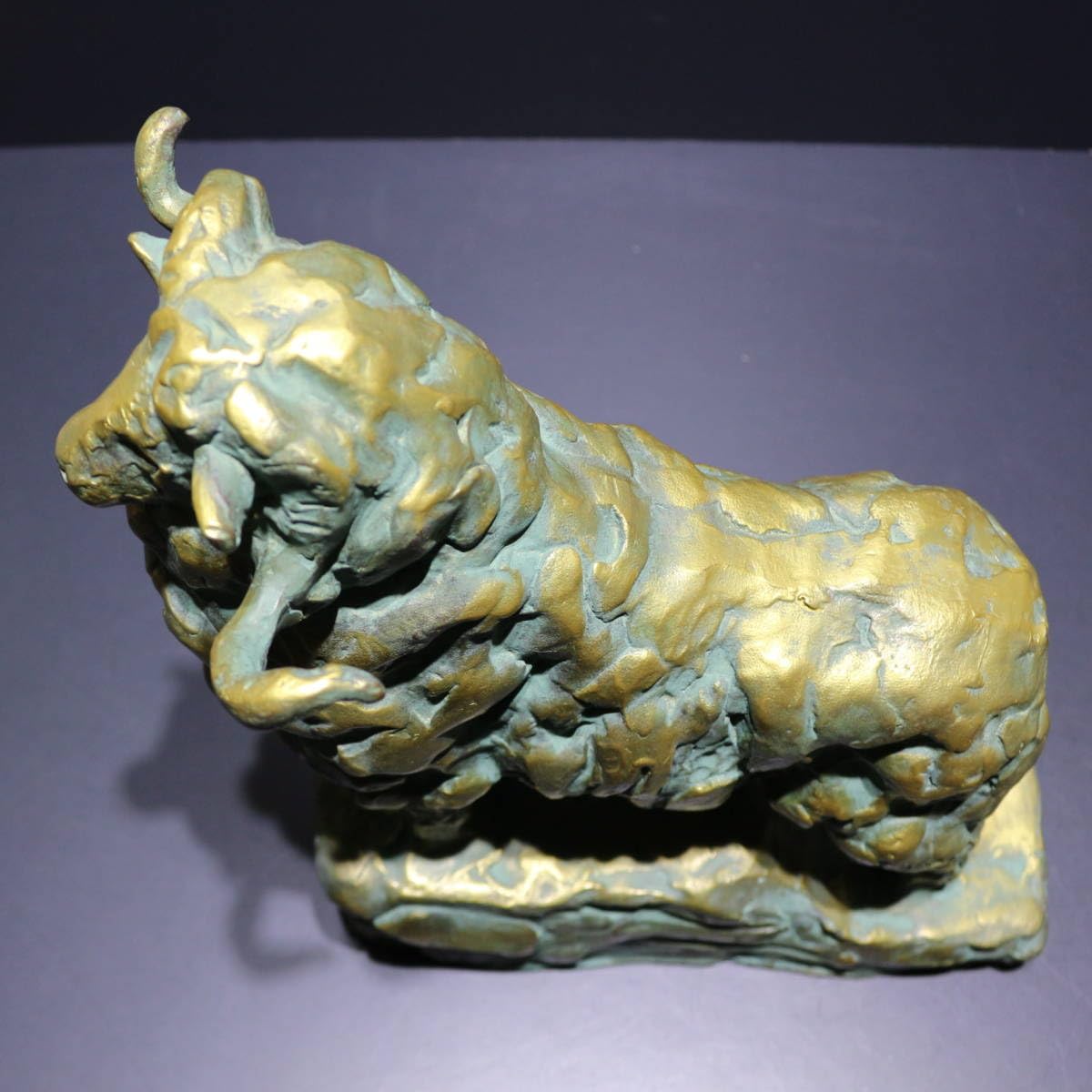 Amazon.co.jp: 【未】北村西望ブロンズ像置物「青羊」1979年干支羊銅像