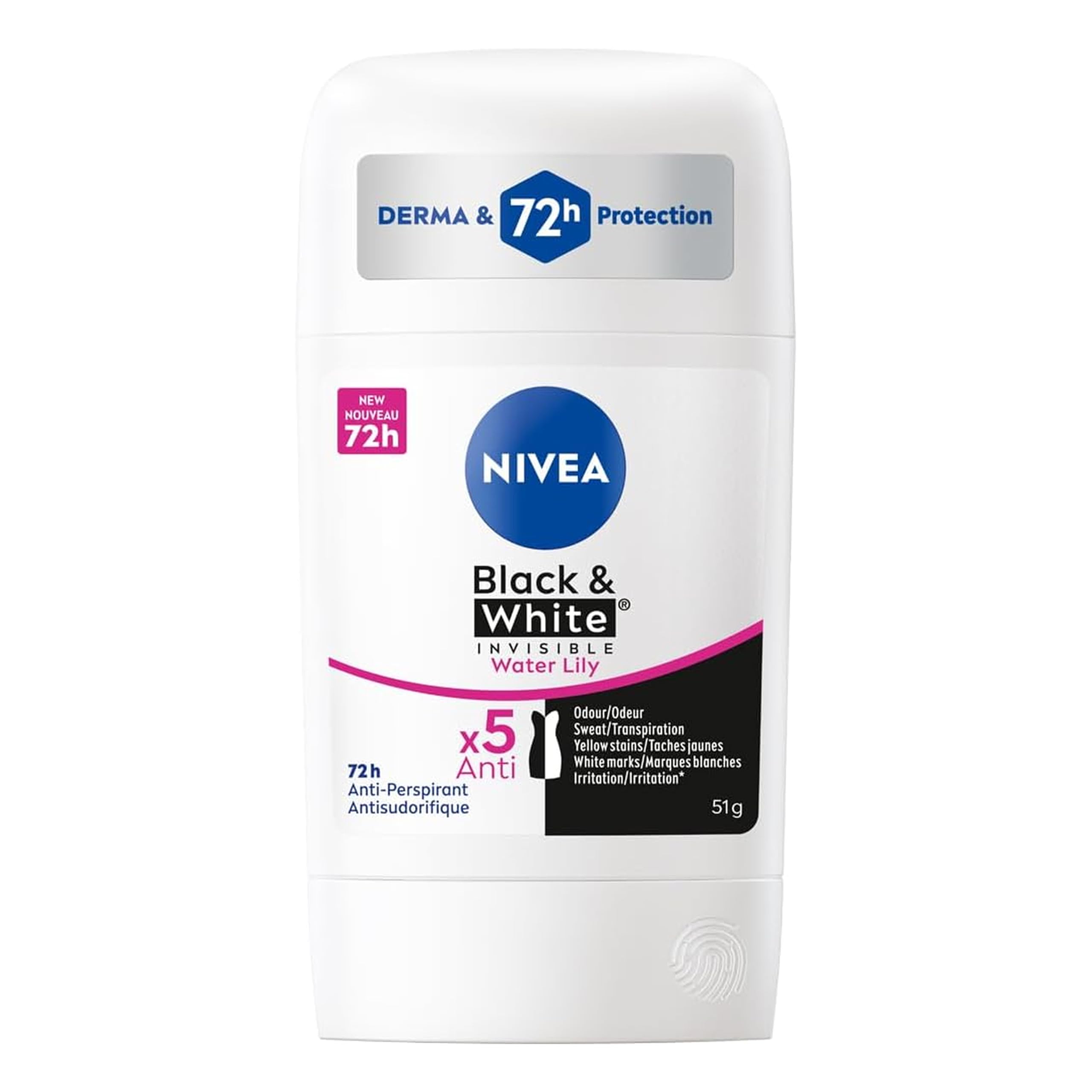 NIVEA Black & White Invisible Antiperspirant Deodorant Stick with