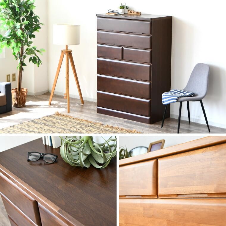 Amazon｜リビングチェスト ハイタイプ ハイチェスト 衣類収納 引き出し