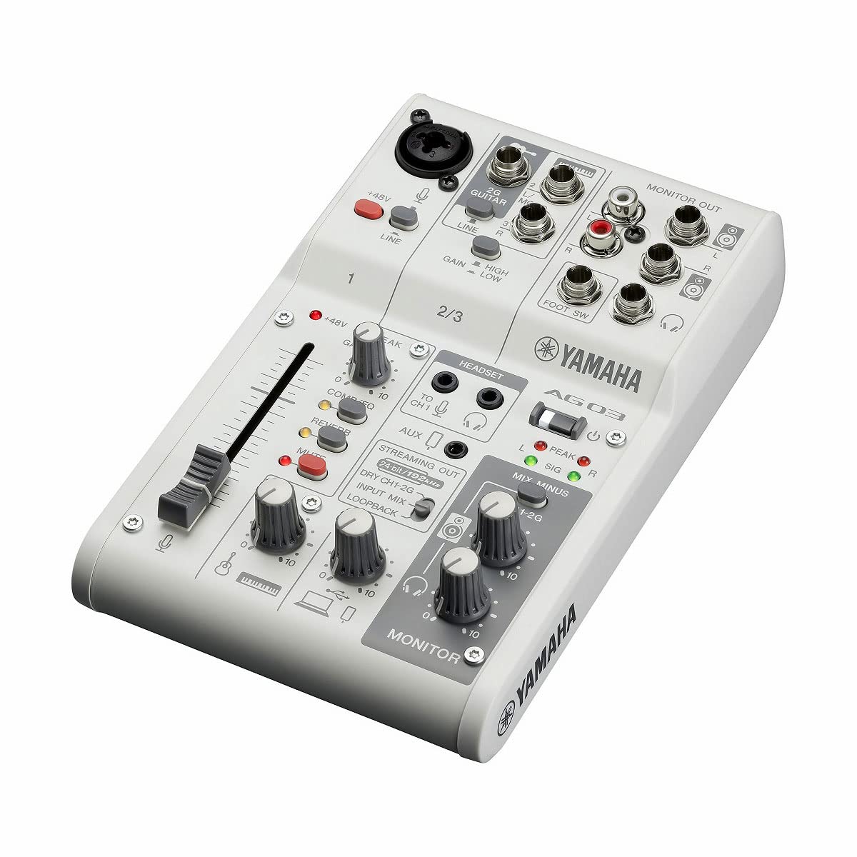 Amazon | YAMAHA / AG03MK2 WHITE AT2020 PCユーザー向け 配信/DTM