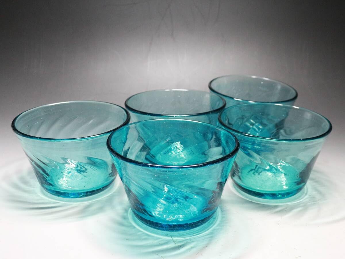 倉敷ガラス 小谷眞三 小谷真三 茶碗 吹きガラス 気泡 【公式通販】