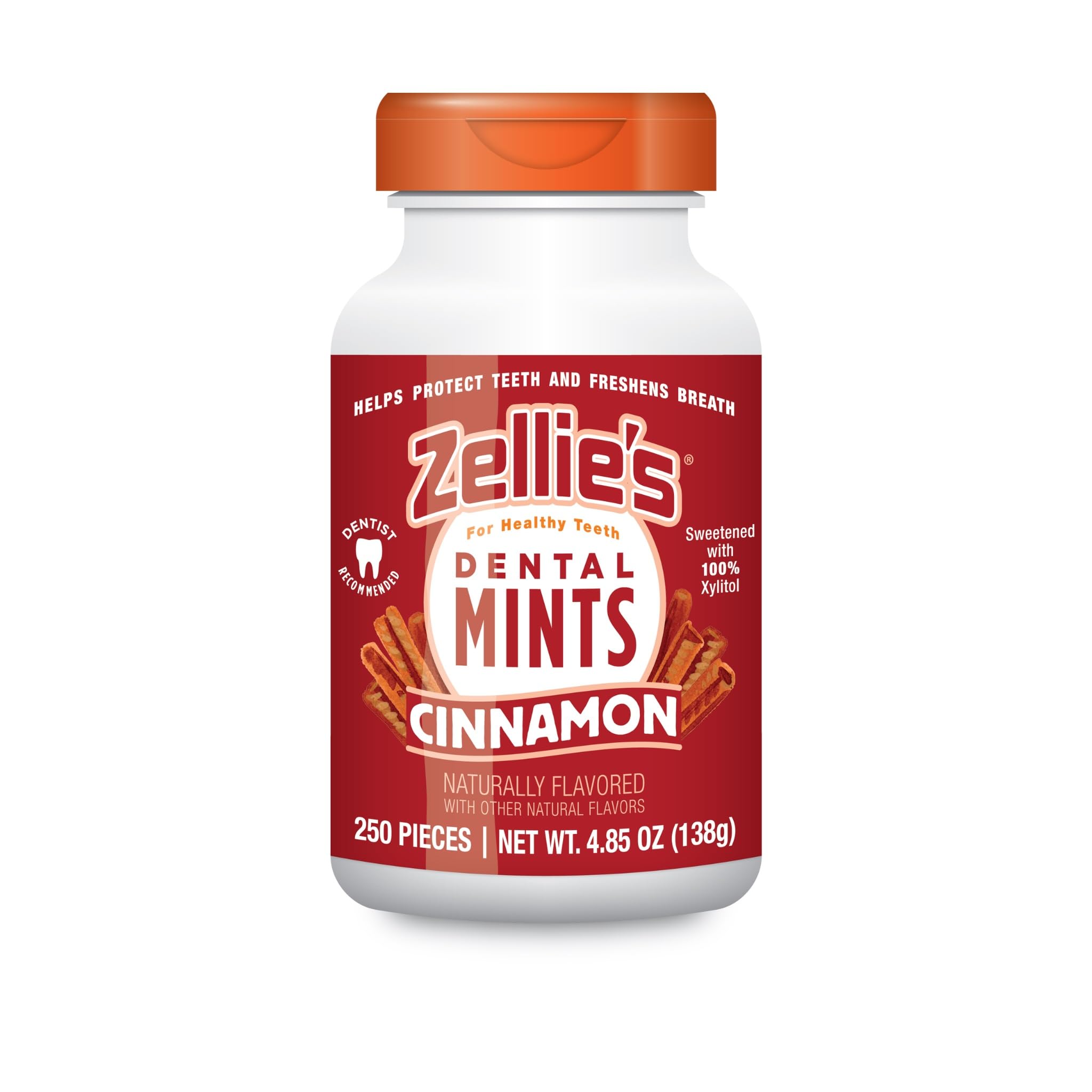Amazon.com : Zellie's | 100% Xylitol Cinnamon Breath Mints | No