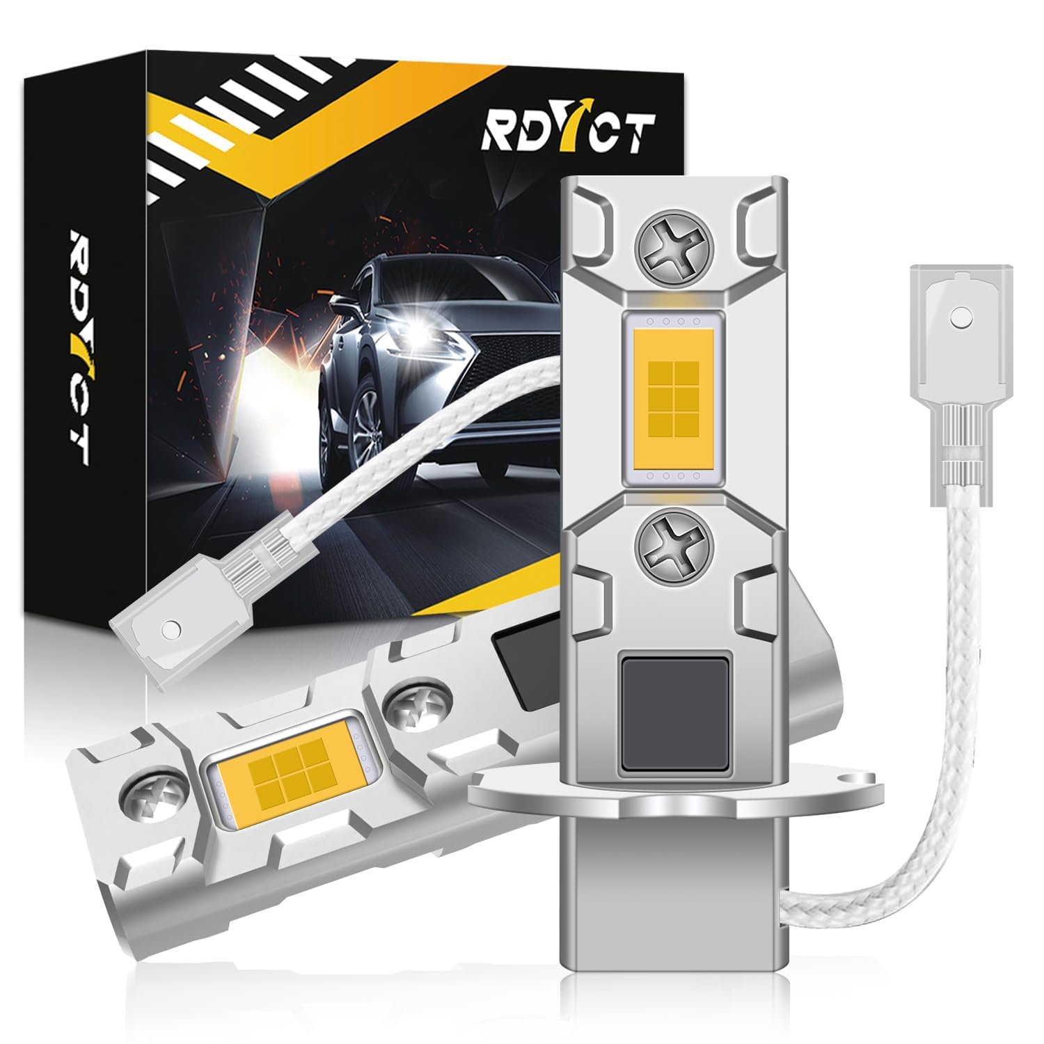 Amazon | H3 LED フォグランプ 黄色 H3 led 角度調整可能 H3 ショート