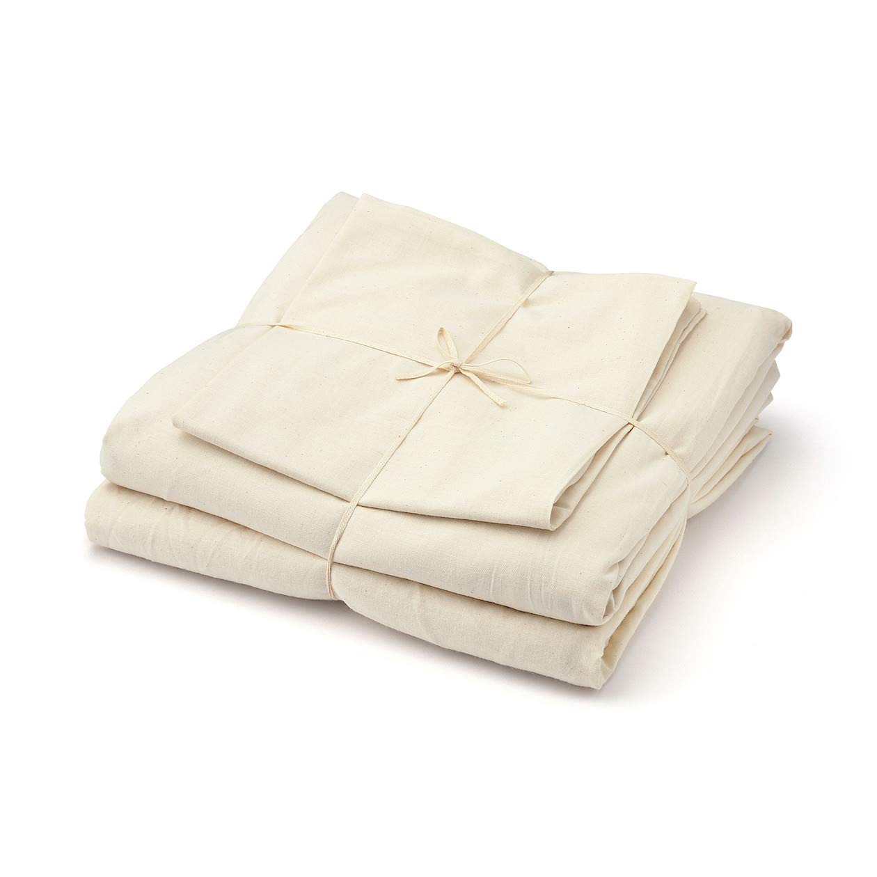 Amazon｜無印良品 綿平織ふとんカバーセット/生成 ベッド用 シングル