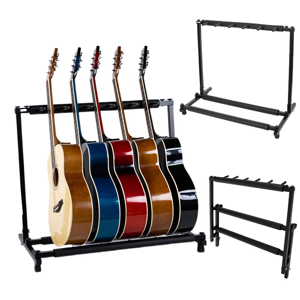 Amazon.co.jp: Carina ギタースタンド 5本用 アコギ ベース エレキ