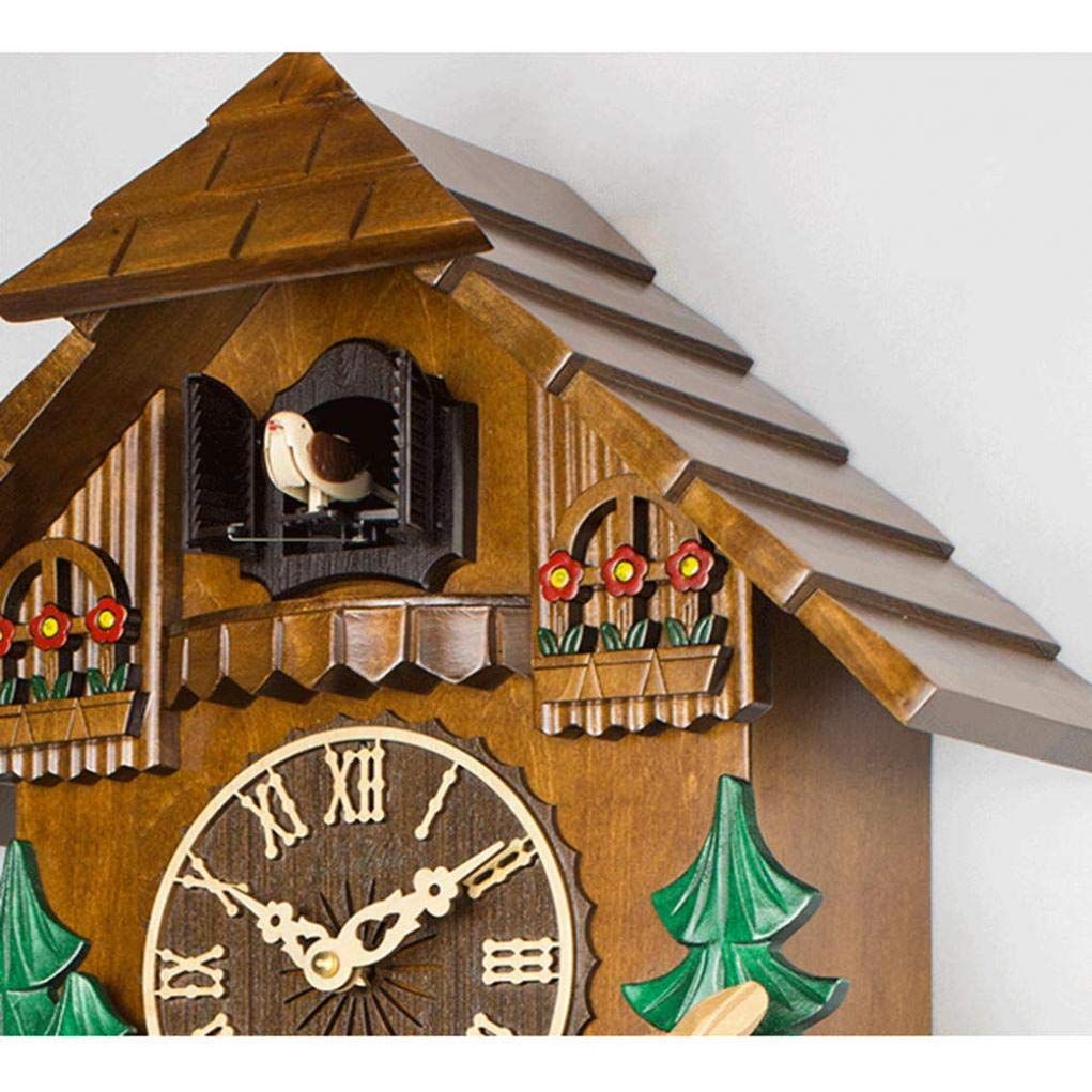 Amazon｜アンティークウッドレトロ鳩時計、伝統的な黒い森の家の時計