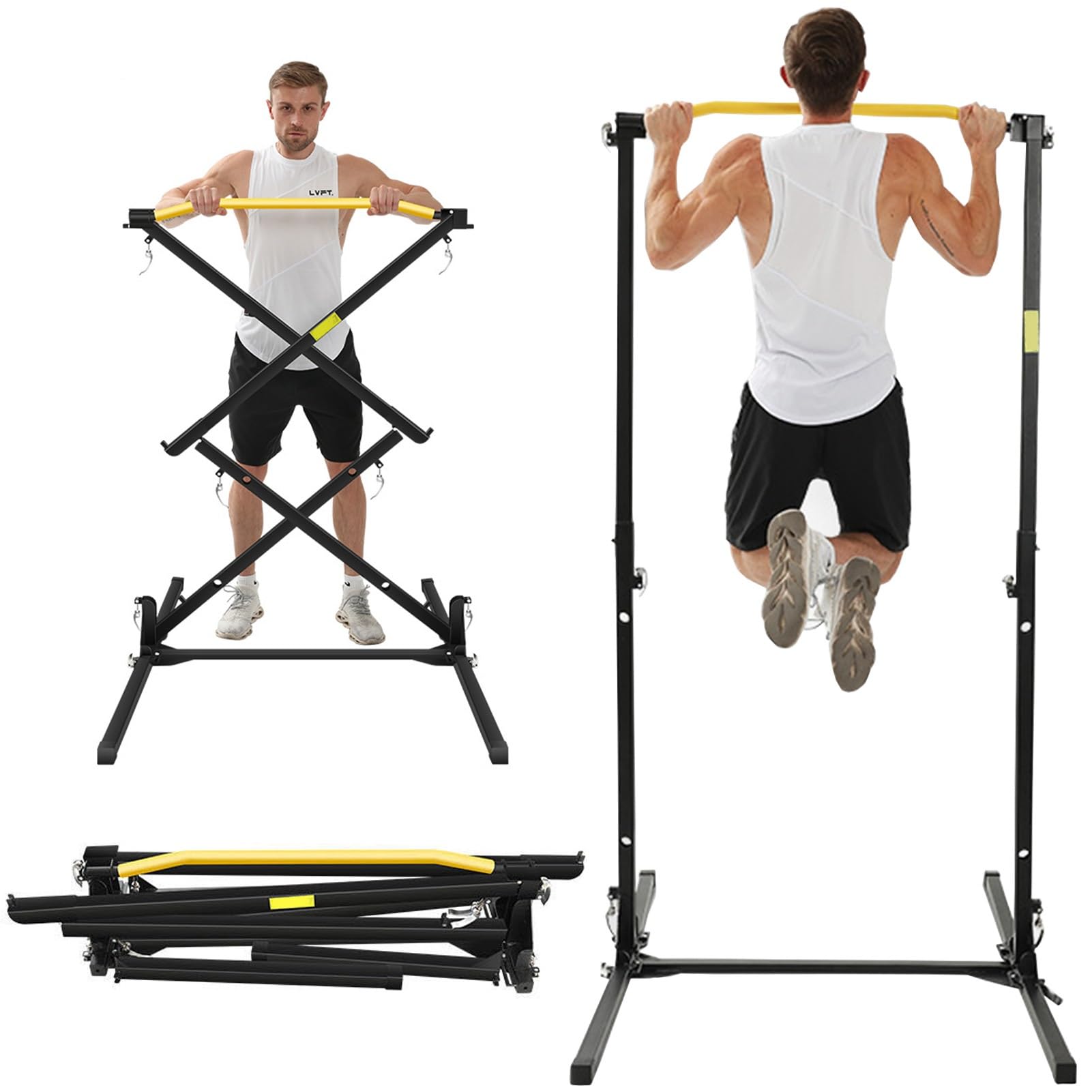 Amazon | 懸垂バー 折りたたみ可能で持ち運び可能 筋トレ 懸垂 懸垂