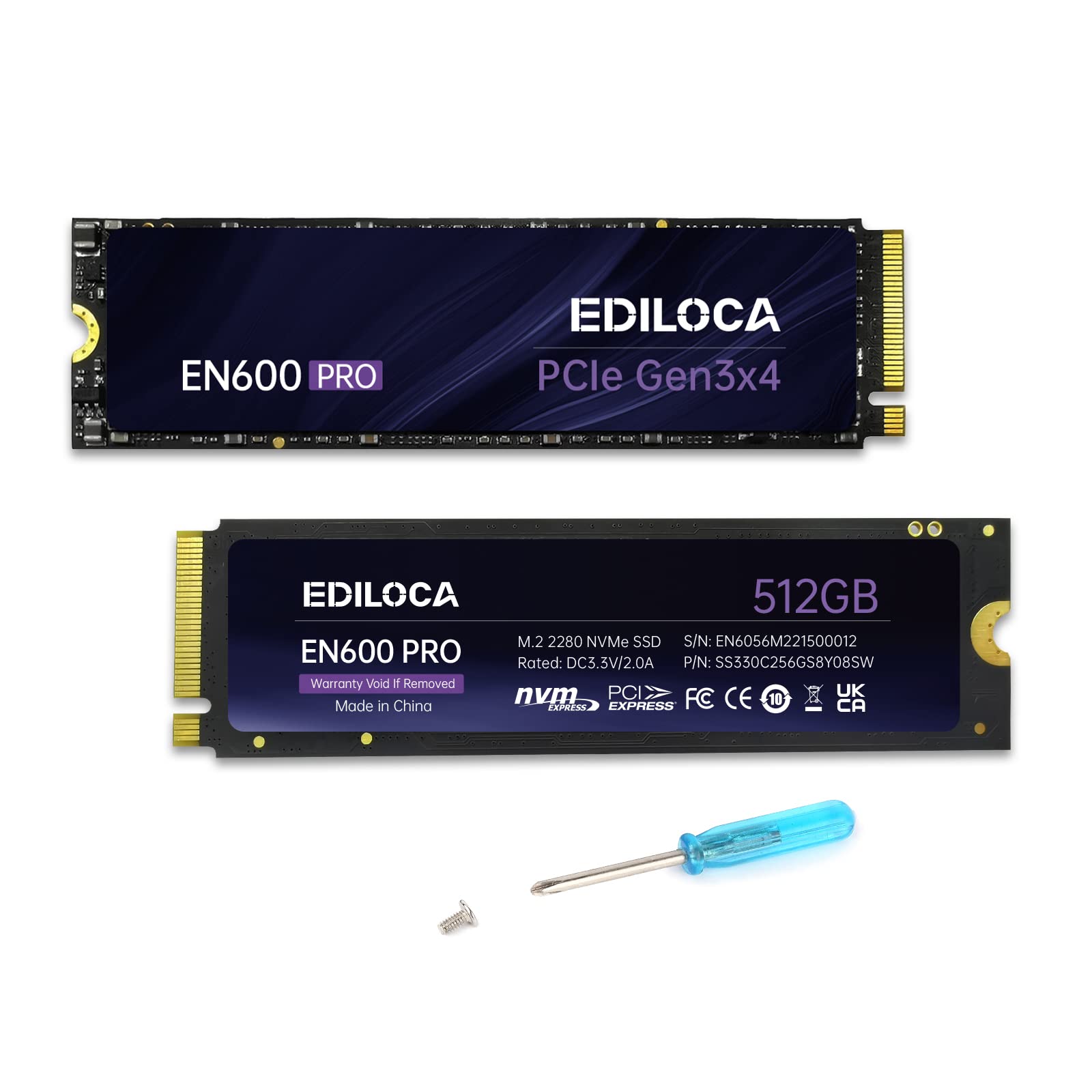 Amazon.com: Ediloca EN600 PRO SSD 512GB PCIe 3.0 Gen 3x4, NVMe M.2