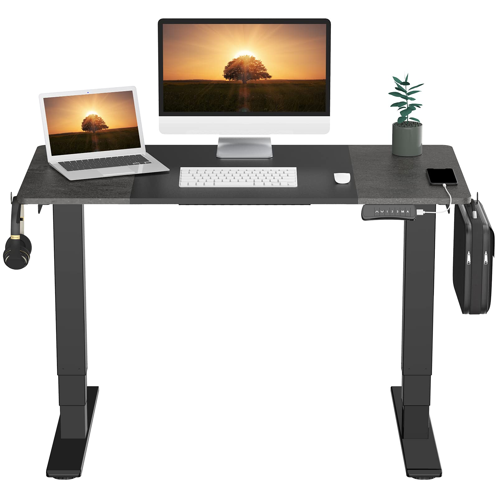 Amazon | FLEXISPOT 電動昇降デスク EQ5 (120cm×60cm,all-in-one,USB