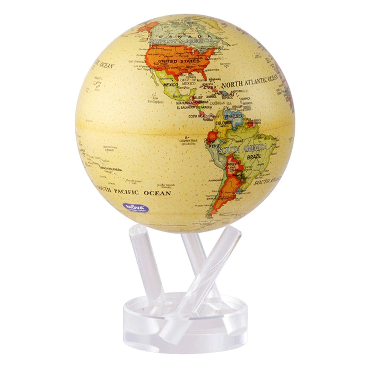 Amazon.com: MOVA Globe – Political Map Yellow 6” | Vintage-Style