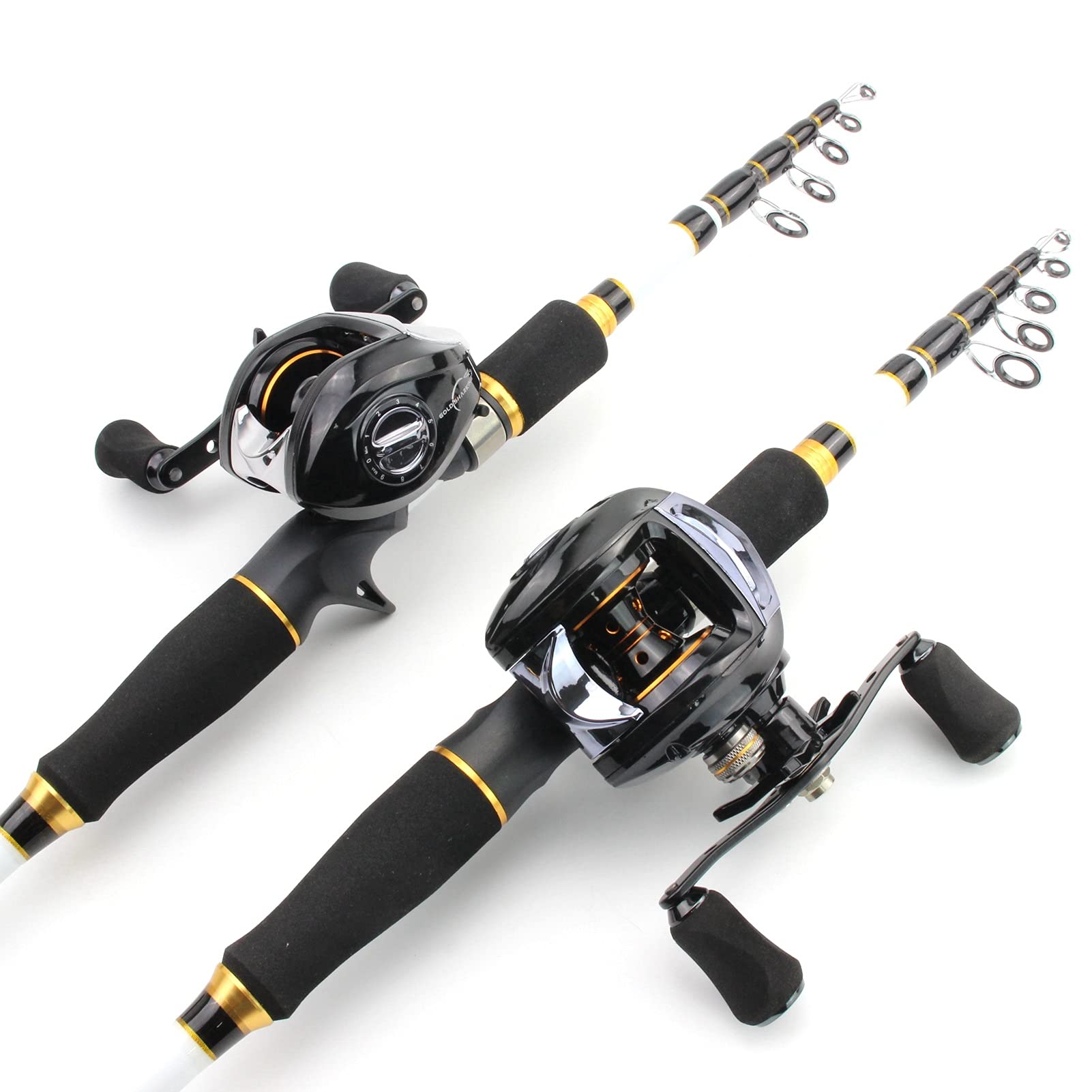 Amazon | 釣り竿リールセット、伸縮式釣り竿とキャスティングリール