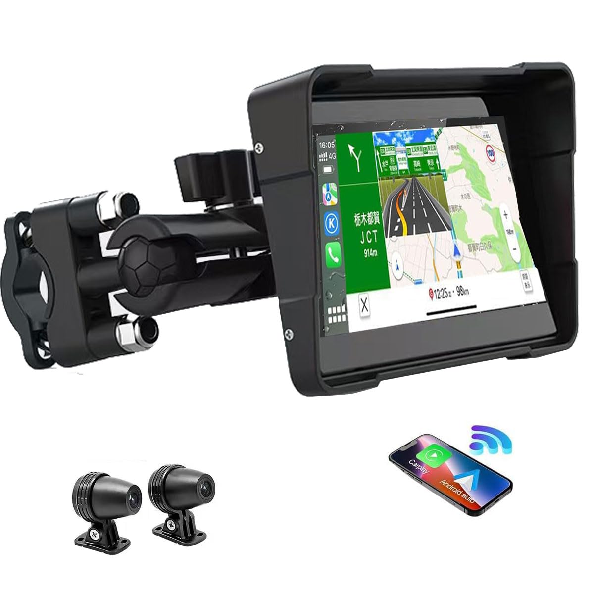 Amazon.co.jp: DOGBOOバイク ドライブレコーダー 5インチ Carplay