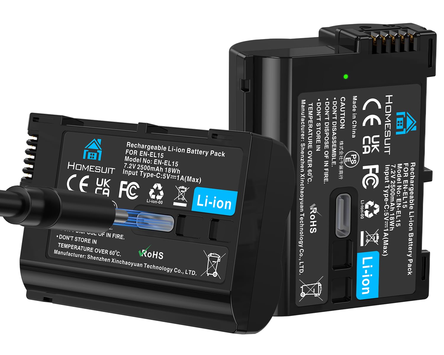 Amazon.co.jp: Homesuit EN-EL15c 交換用Type-C 直接充電ポート